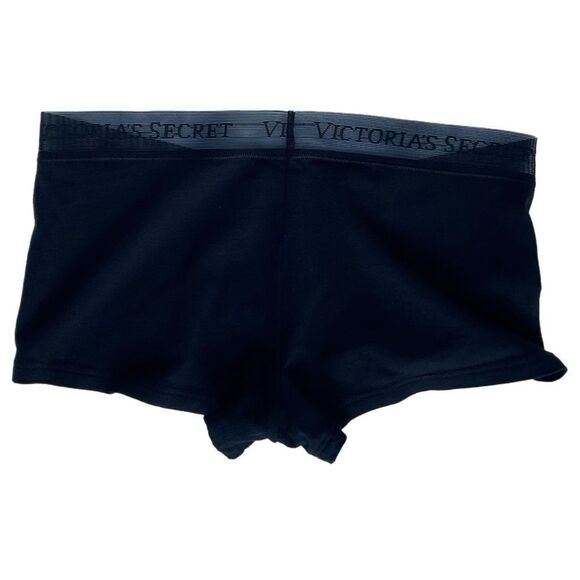VS Logo Lace Waist Shortie Panty NWOT- Black (M) - Picture 2 of 7